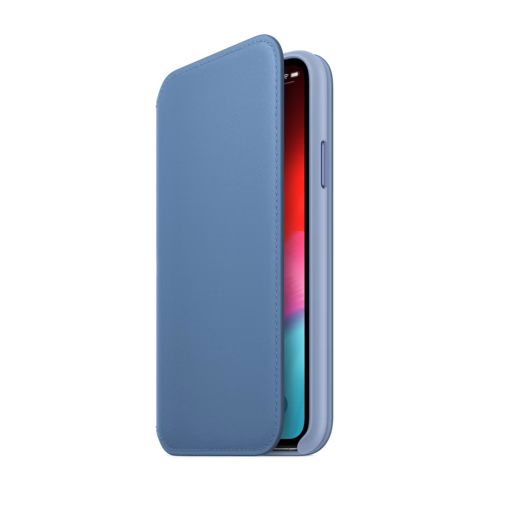 iPhone XS Leather Folio — Cornflower
