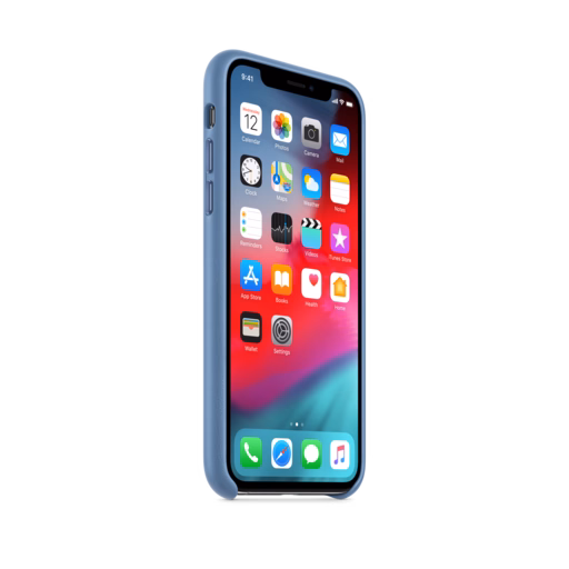 iPhone XS Leather Case — Cornflower