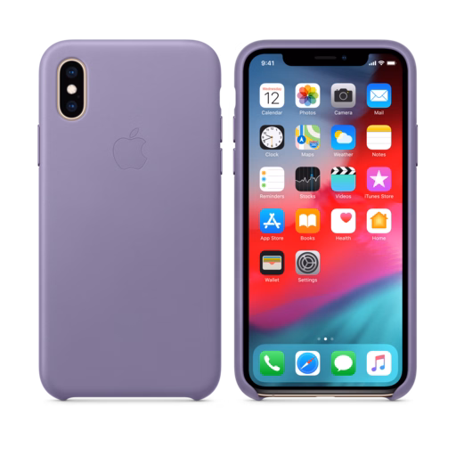 iPhone XS Leather Case — Lilac