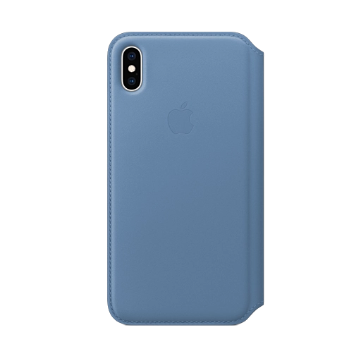 iPhone XS Max Leather Folio — Cornflower