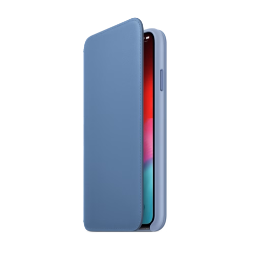 iPhone XS Max Leather Folio — Cornflower