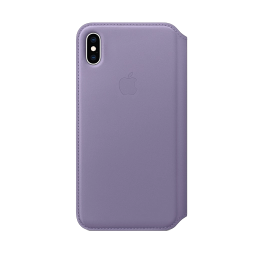 iPhone XS Max Leather Folio — Lilac