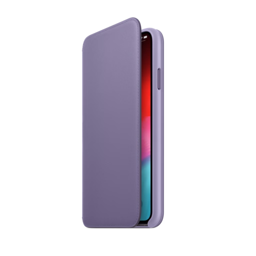 iPhone XS Max Leather Folio — Lilac