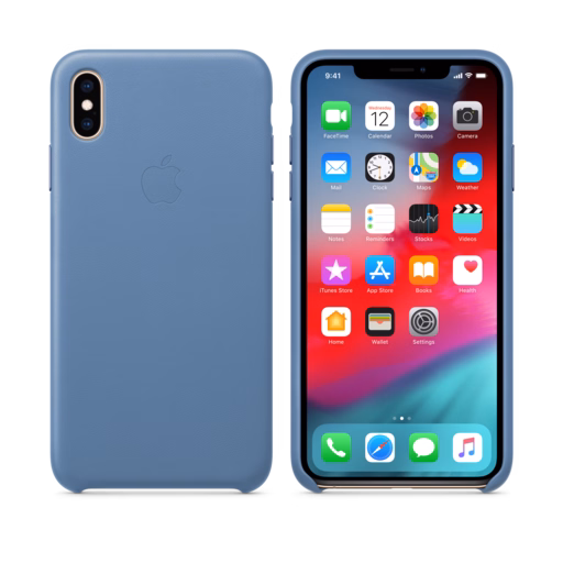 iPhone XS Max Leather Case — Cornflower