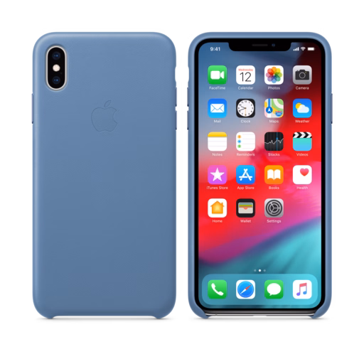 iPhone XS Max Leather Case — Cornflower