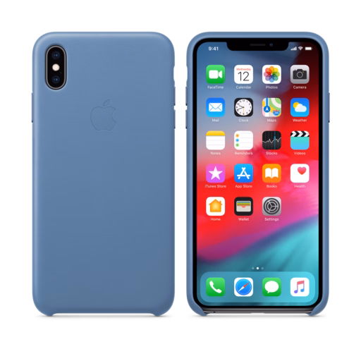 iPhone XS Max Leather Case — Cornflower