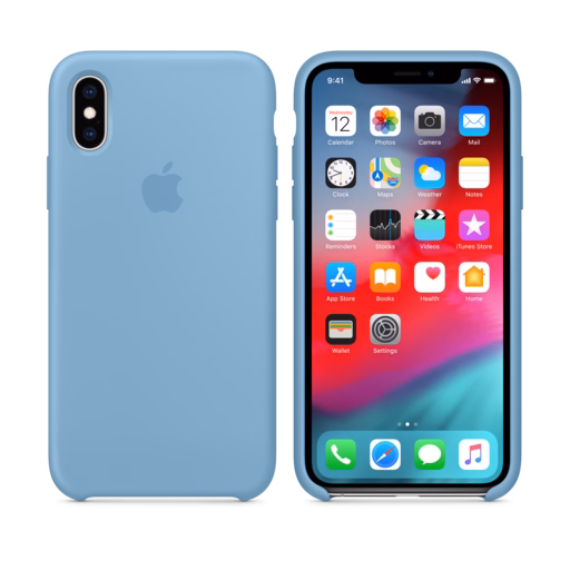 iPhone XS Silicone Case — Cornflower