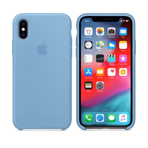 iPhone XS Silicone Case — Cornflower