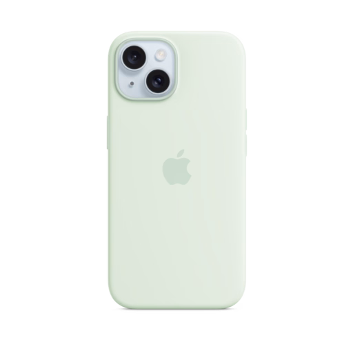 iPhone 15 Silicone Case — Soft Mint