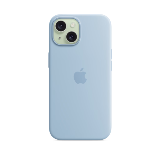 iPhone 15 Silicone Case with MagSafe — Light Blue