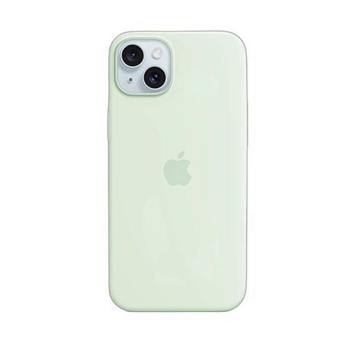 iPhone 15 Plus Silicone Case — Soft Mint