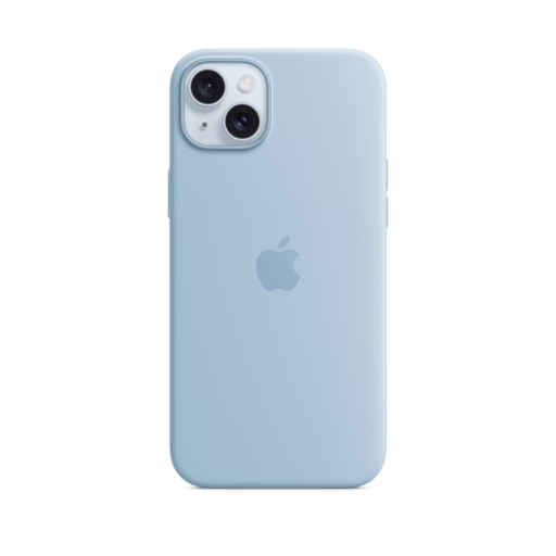 iPhone 15 Plus Silicone Case — Light Blue