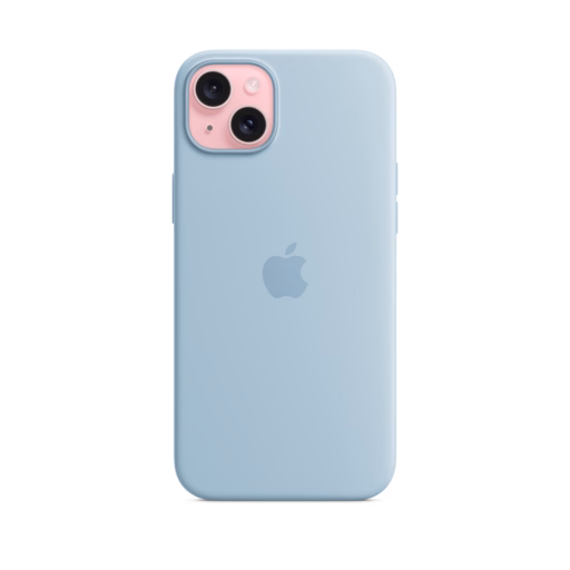 iPhone 15 Plus Silicone Case with MagSafe — Light Blue