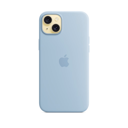 iPhone 15 Plus Silicone Case with MagSafe — Light Blue