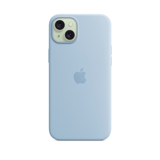 iPhone 15 Plus Silicone Case with MagSafe — Light Blue