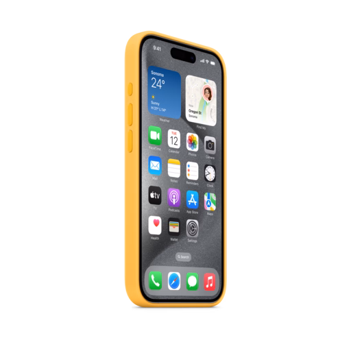 iPhone 15 Pro Silicone Case with MagSafe — Sunshine