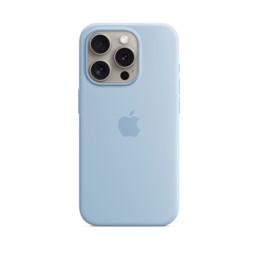 iPhone 15 Pro Silicone Case — Light Blue