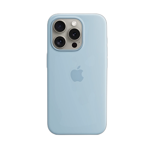 iPhone 15 Pro Silicone Case — Light Blue