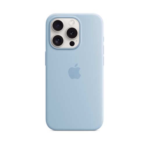 iPhone 15 Pro Silicone Case with MagSafe — Light Blue