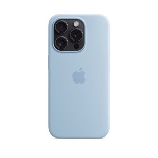 iPhone 15 Pro Silicone Case with MagSafe — Light Blue