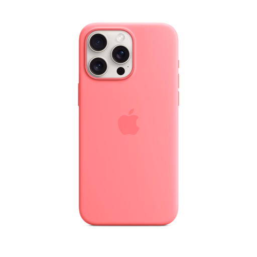 iPhone 15 Pro Max Silicone Case with MagSafe — Pink