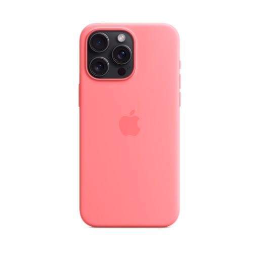 iPhone 15 Pro Max Silicone Case with MagSafe — Pink