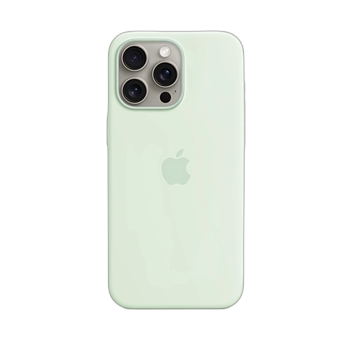 iPhone 15 Pro Max Silicone Case — Soft Mint