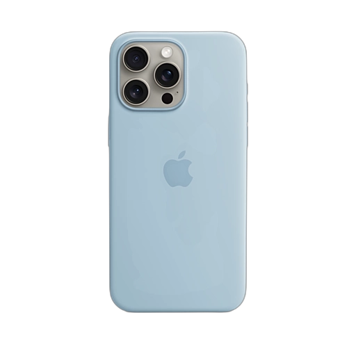 iPhone 15 Pro Max Silicone Case — Light Blue