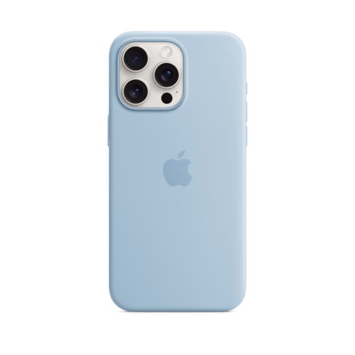 iPhone 15 Pro Max Silicone Case with MagSafe — Light Blue