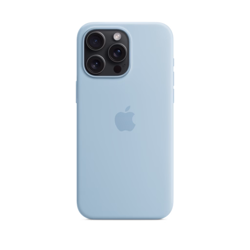 iPhone 15 Pro Max Silicone Case with MagSafe — Light Blue