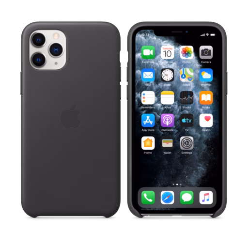 iPhone 11 Pro Leather Case — Black