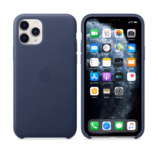 iPhone 11 Pro Leather Case — Midnight Blue