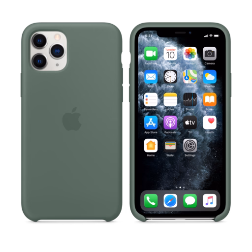 iPhone 11 Pro Silicone Case — Pine Green