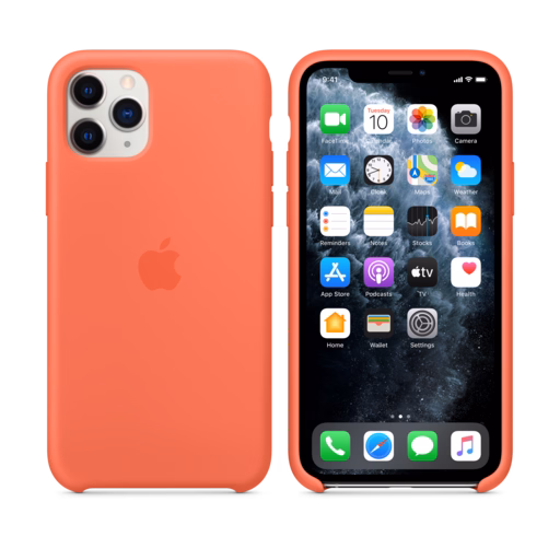 iPhone 11 Pro Silicone Case — Clementine (Orange)
