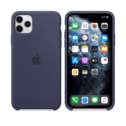 iPhone 11 Pro Max Silicone Case — Midnight Blue