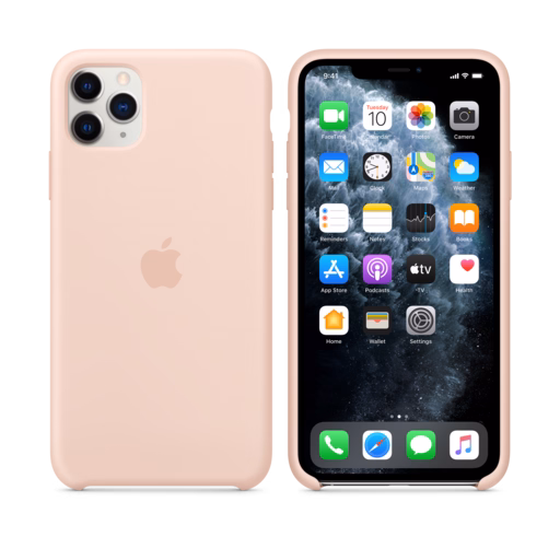 iPhone 11 Pro Max Silicone Case — Pink Sand