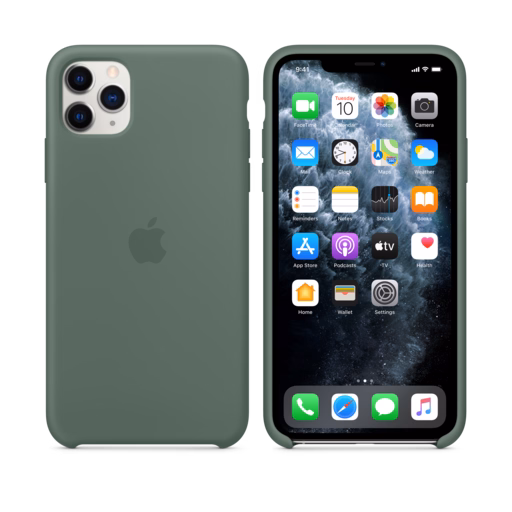 iPhone 11 Pro Max Silicone Case — Pine Green