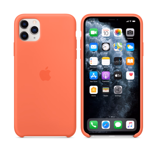 iPhone 11 Pro Max Silicone Case — Clementine (Orange)