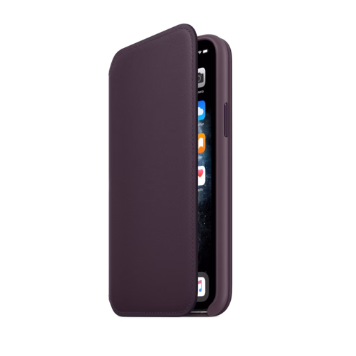 iPhone 11 Pro Leather Folio — Aubergine