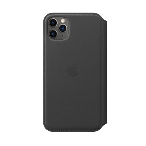 iPhone 11 Pro Max Leather Folio — Black iPhone 11 Pro Max Leather Folio — Black