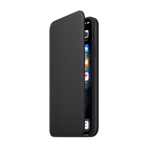 iPhone 11 Pro Max Leather Folio — Black