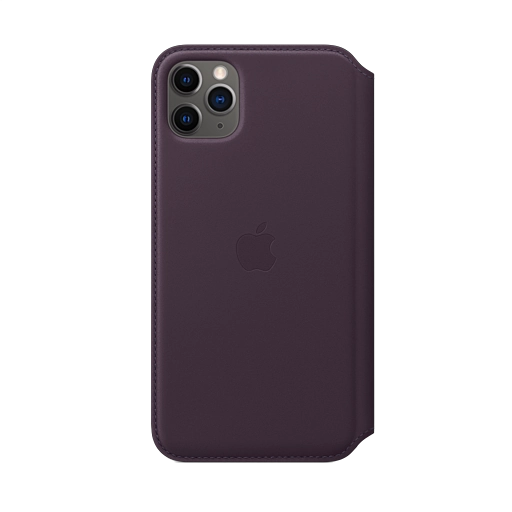 iPhone 11 Pro Max Leather Folio — Aubergine iPhone 11 Pro Max Leather Folio — Aubergine