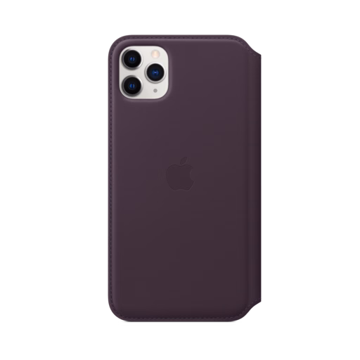 iPhone 11 Pro Max Leather Folio — Aubergine