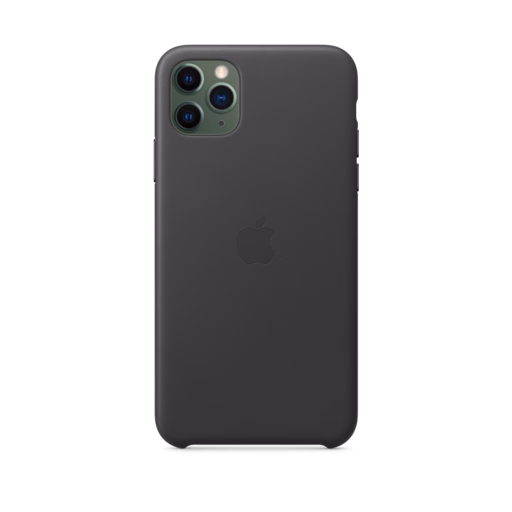 iPhone 11 Pro Max Leather Case — Black