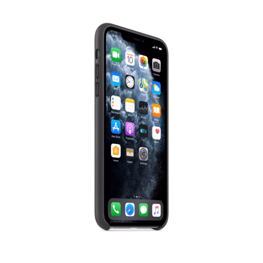 iPhone 11 Pro Max Leather Case — Black
