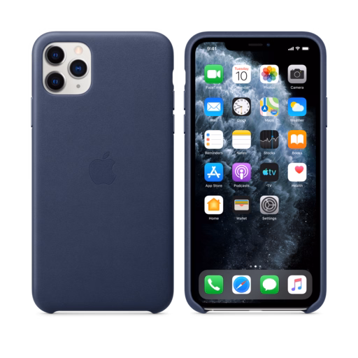 iPhone 11 Pro Max Leather Case — Midnight Blue
