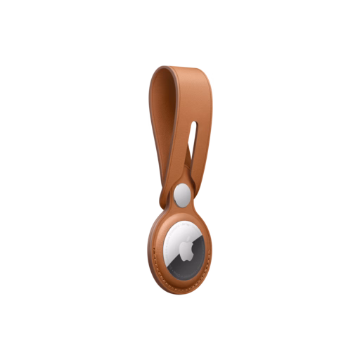 AirTag Leather Loop — Saddle Brown