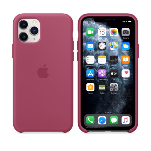 iPhone 11 Pro Silicone Case — Pomegranate