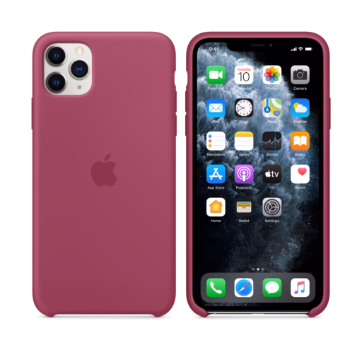 iPhone 11 Pro Max Silicone Case — Pomegranate