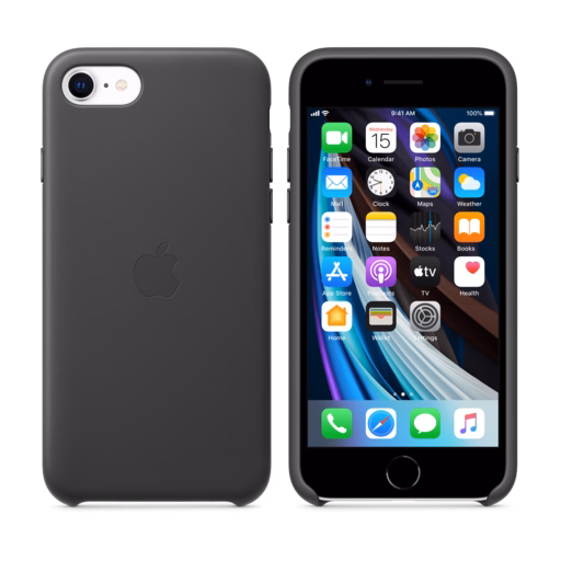 iPhone SE Leather Case — Black